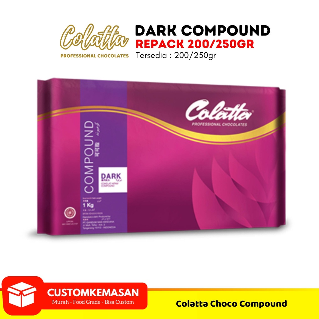 

Colatta Dark Compound 200/250gr / Dark Coklat Colatta / Coklat Batangan Colatta / Coklat Batangan Repack
