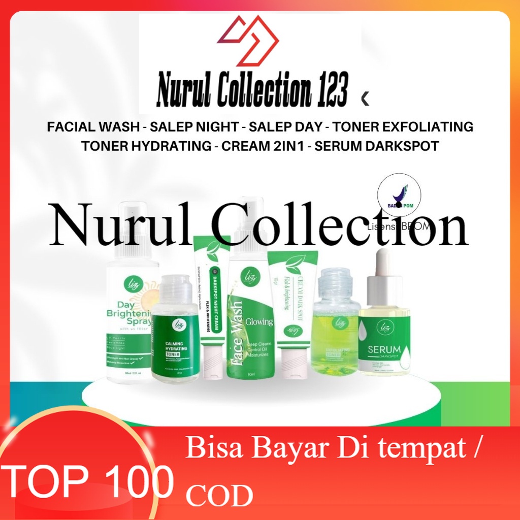 PROMO Liz Skincare Resmi BPOM Paket Lengkap 7in1 Paket Cream Flek Melasma Bintik Noda Hitam Toner Pe