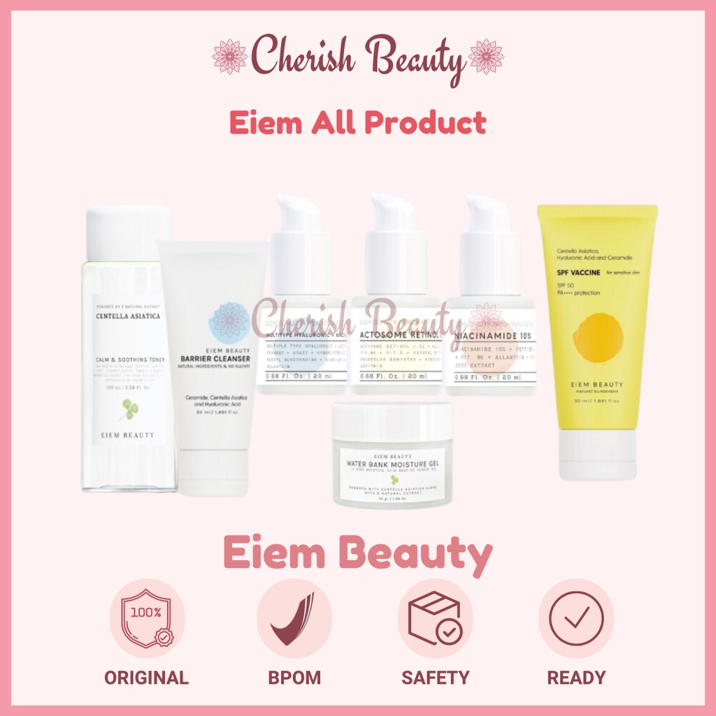 Eiem Beauty Water Bank Moisturizer BPOM Original Pelembab Wajah Serum Skincare EIM