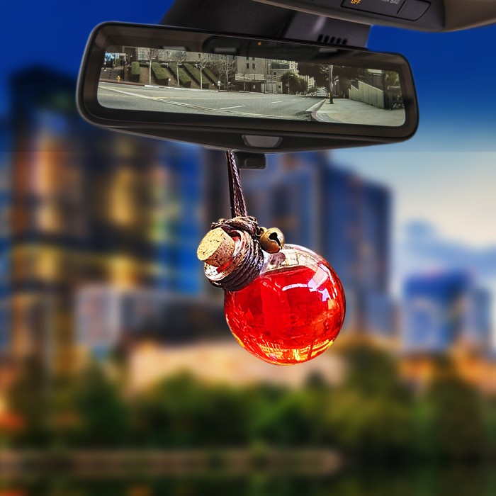 LBX Parfum Pewangi Botol Mobil Gantung Lonceng Bulat Dekorasi Mobil