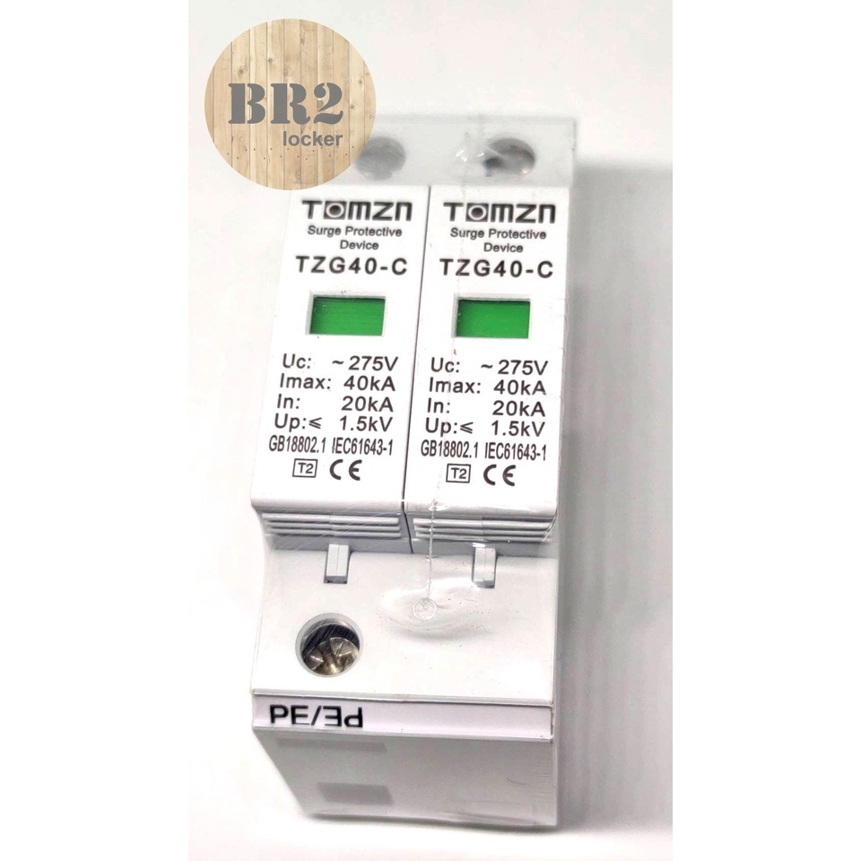 MCB anti petir AC SPD 275V 20KA~40KA Surge Protector