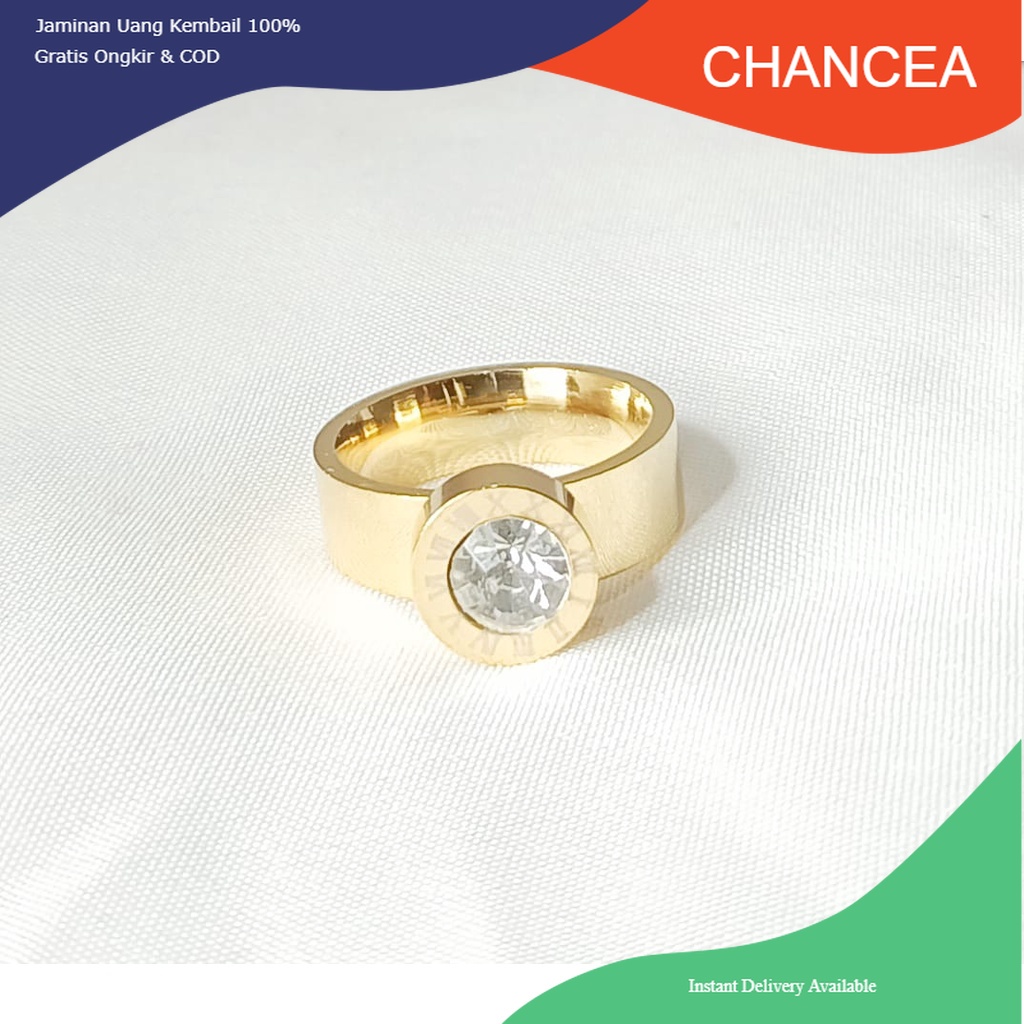 CINCIN TITANIUM PREMIUM LAPIS EMAS UKURAN BESAR