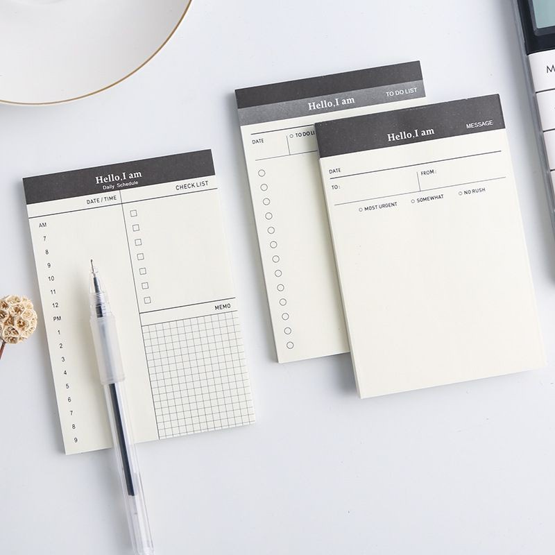 

GAEBOOK || Daily Planner Sticker Sticky Notes Memo Pad Schedule Checlist Minimalis GP02