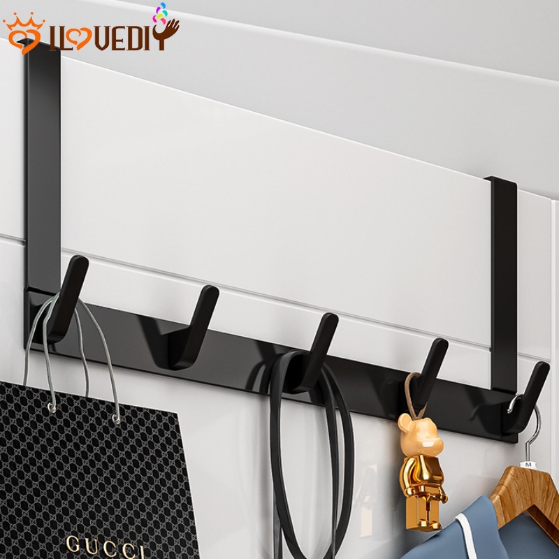 Kunci Kompor Gantungan Handuk Baju Topi Syal Rak Gantung Untuk Pintu Lemari Kabinet Kuat Beban Bantalan Organizer Alat 5kisi S-type Metal Hook Hemat Ruang Serba Serbi Finishing Rak