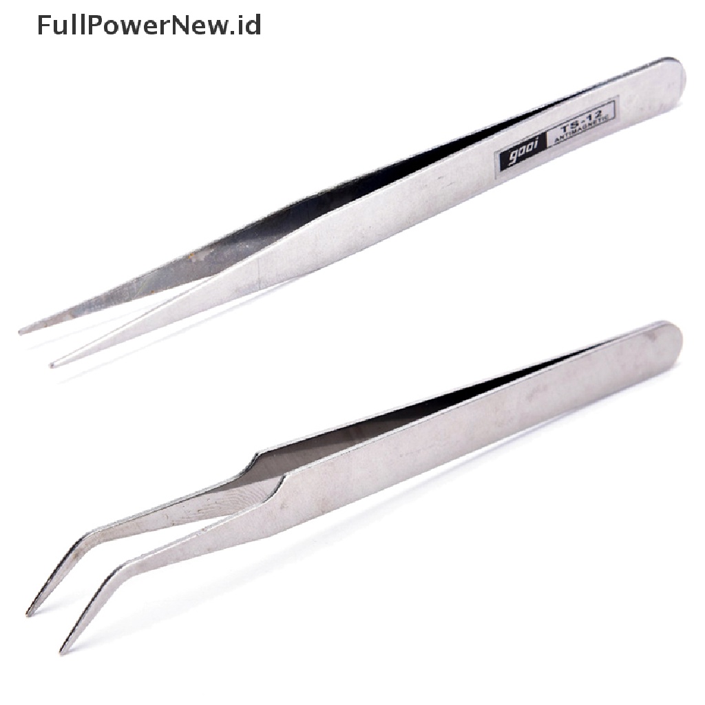 Power 2x Stainless Steel Eyelash Gems Pick Tools Perlengkapan Nail Art Kosmetik ID