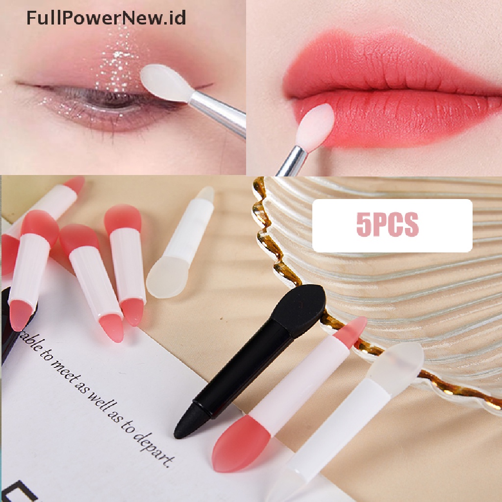 Power 5PCS Double Side Silicone Lip Balms Kuas Masker Bibir Makeup Brushes Tools ID