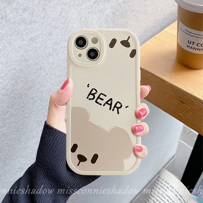 Casing Redmi Note 10Pro 11s 10 11 10s 11Pro+8 9 9Pro 9s 8Pro Redmi 10 9 A1 9T 10C 9A 10A 9C Poco X3 NFC Pro M3 K40s F4 Mi 12 11 Lite 11T Simple Kartun Beruang Lucu Couple Sarung Soft Case