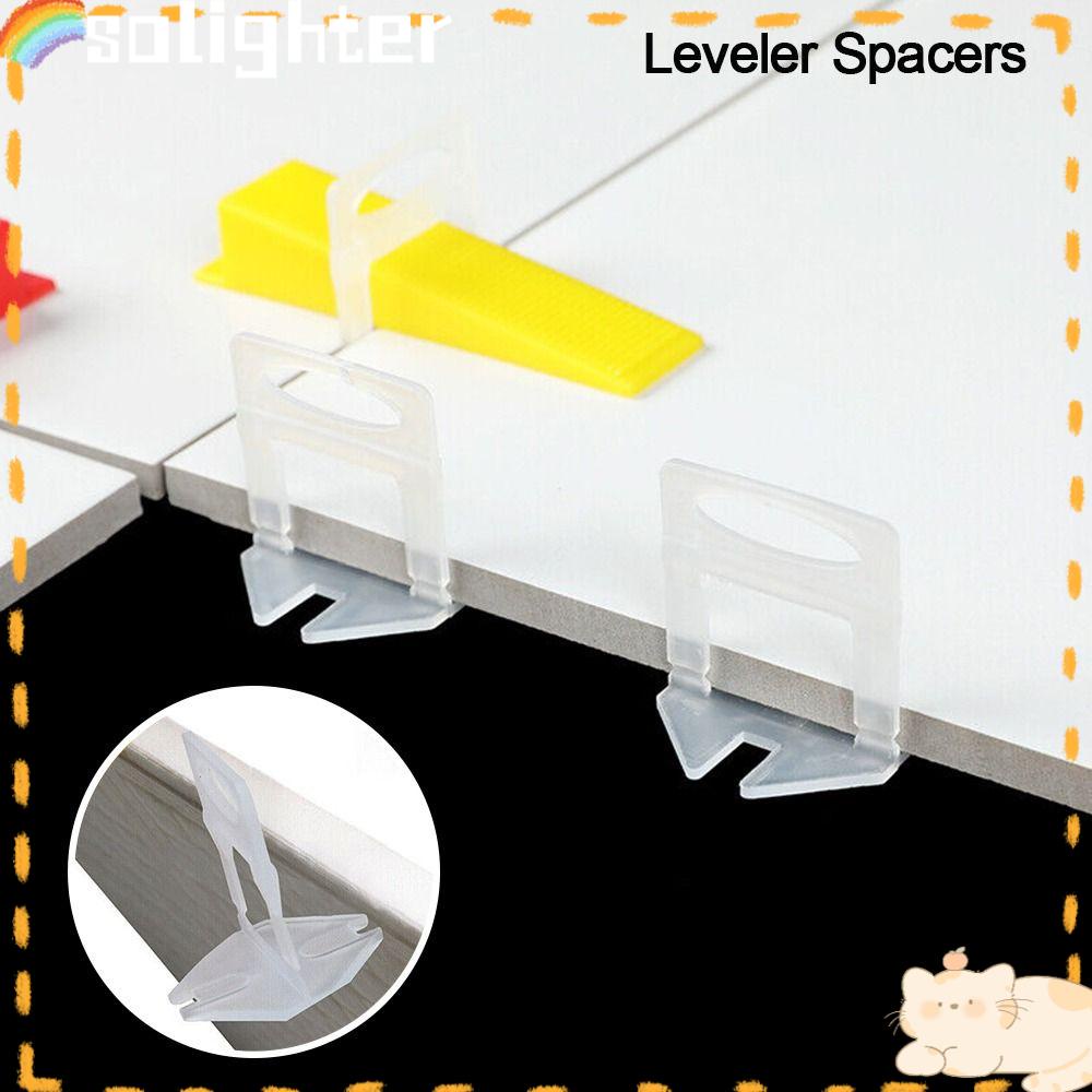 Solighter 100Pcs/set Wedge Datar Menyamai Konstruksi Bangunan Alat Lantai Tile Leveling System