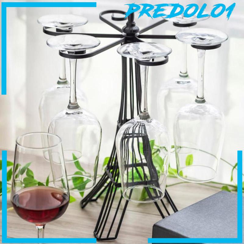 [Predolo1] Goblet Rak Penyimpanan Dengan 6buah Hook Dekorasi Pajangan Dapur Penyimpanan Rumah