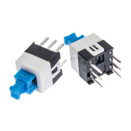 audiosby-7x7mm 6 Pin Self Locking Push Button Switch saklar dpdt