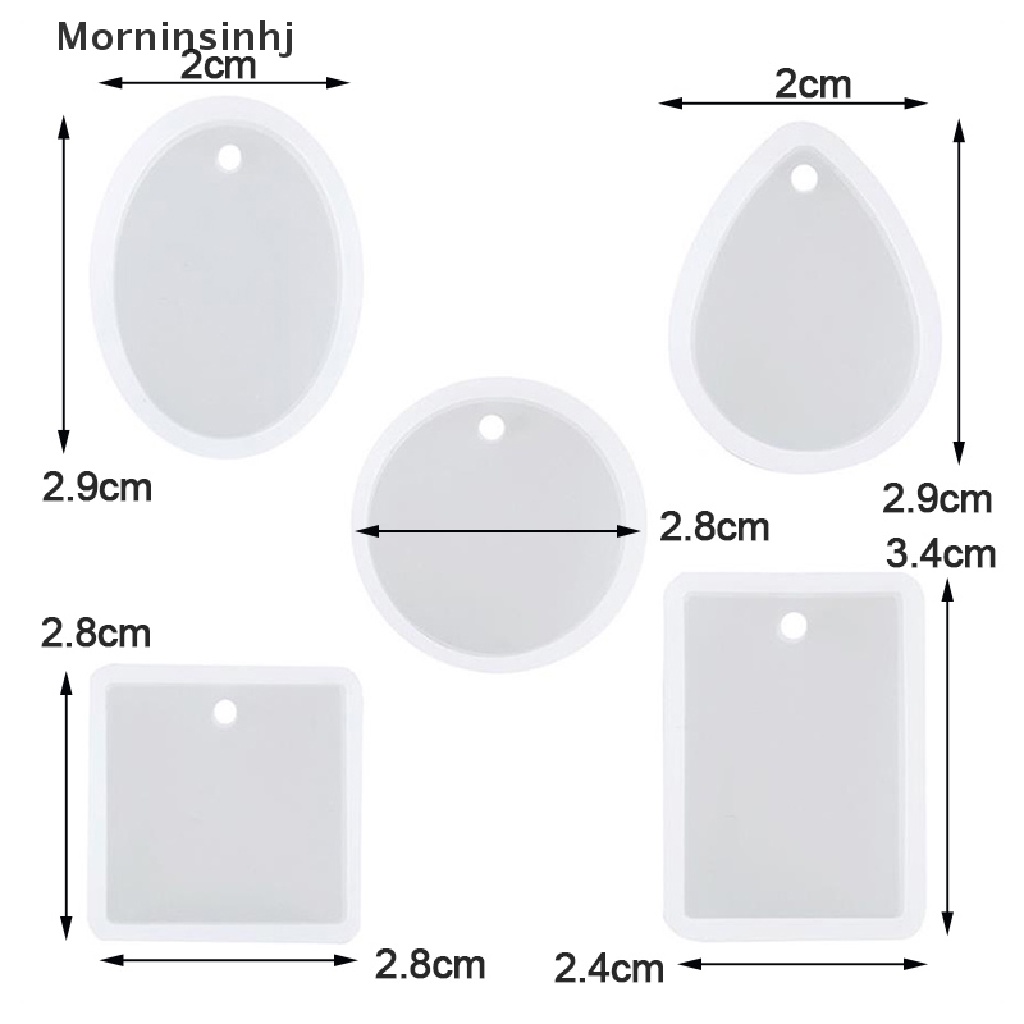 Mornin 115 Pcs DIY UV Epoxy Resin Liontin Perhiasan Kerajinan Sekrup Mata Kuku Silicon Cetakan Set id