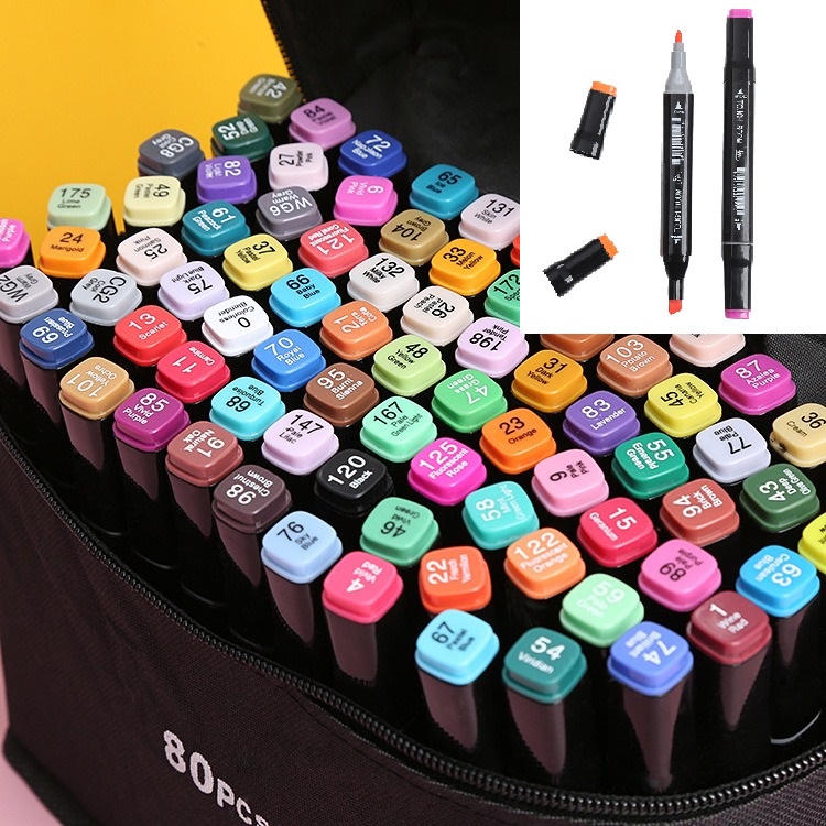 

48pcs Pensil Warna Cair Highlighter Stabilo Dual Kepala Mewarnai Menggambar GoK-ST0104