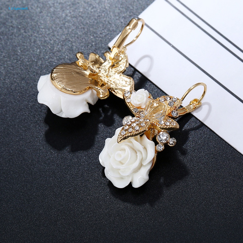 Lilyscent 1pasang Anting Gesper Telinga Vintage Untuk Pertunangan Electroplating Anting Kilau Cerah Mengkilap