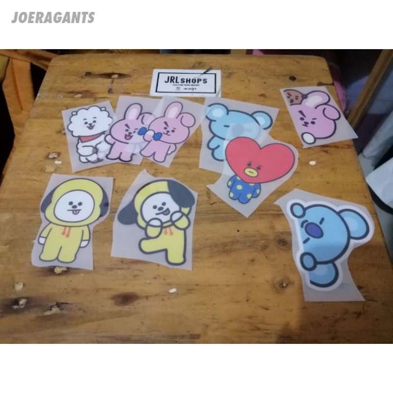 

STICKER BT21 SABLON GOSOK 7CM DTF TERIMA CUSTOM JLO