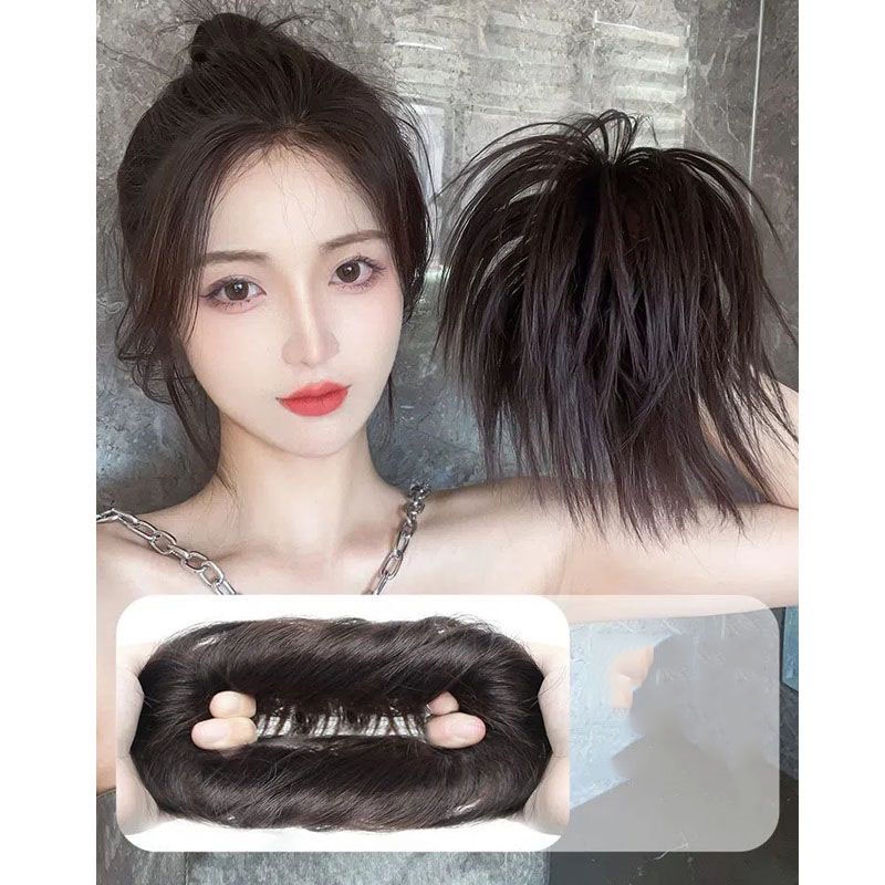 Ball Head Wig Hair Tie Natural Lilit Rambut Berbeard Sarang Ayam Berbulu Tali Rambut