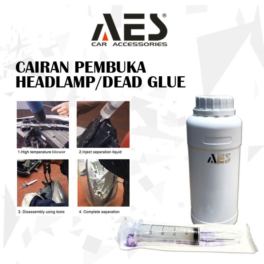 Cairan Pembuka Mika Headlamp Lem Mati AES