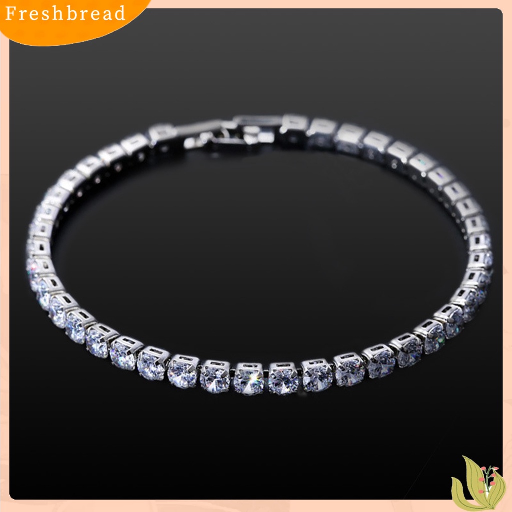 &lt; Freshbread &gt; Chic Gelang Berlian Imitasi Halus Indah Multicolor Sparkling Dress-up Ravishing Tennis Bracelet Wanita Perhiasan Pergelangan Tangan Untuk Perempuan