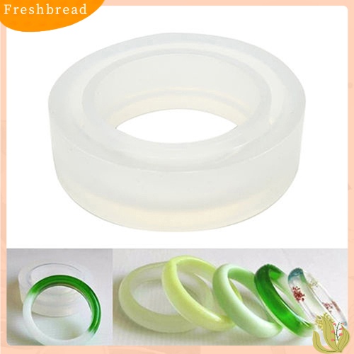 &lt; Freshbread &gt; Handmade DIY Resin Gelang Cetakan Perhiasan Alat Kerajinan Cetakan Bangle Silikon Bulat