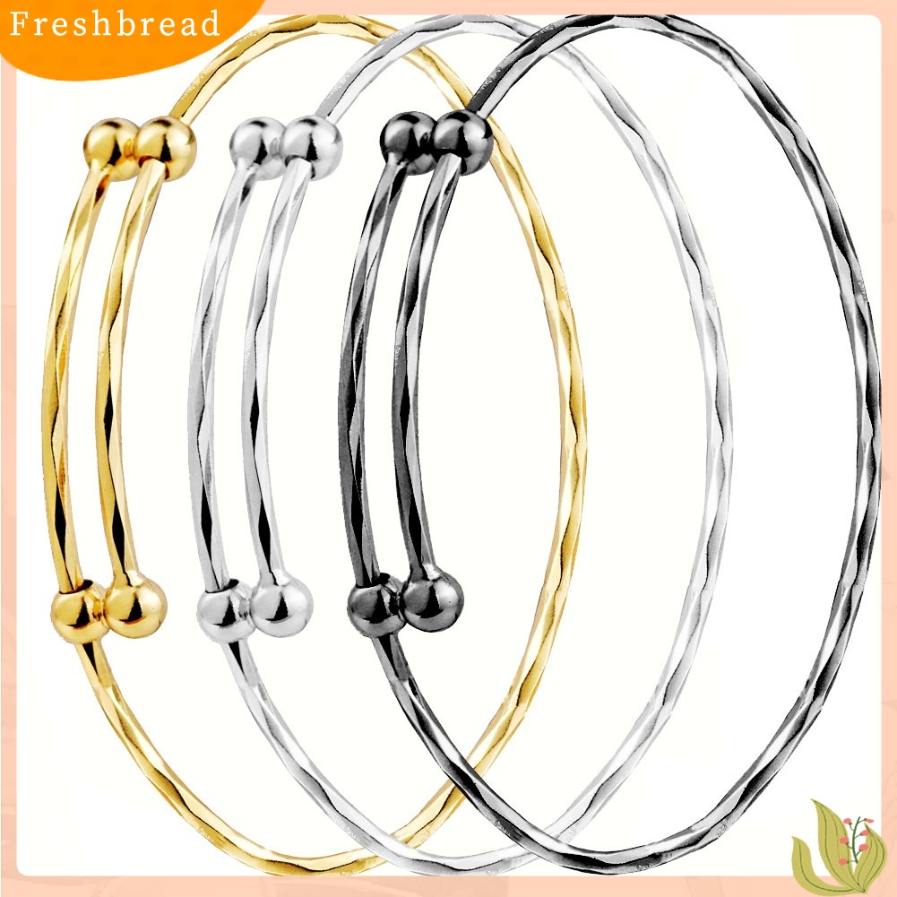 &lt; Freshbread &gt; Wanita Klasik Paduan Fashion Adjustable Gelang DIY Terbuka Bangle Perhiasan Hadiah