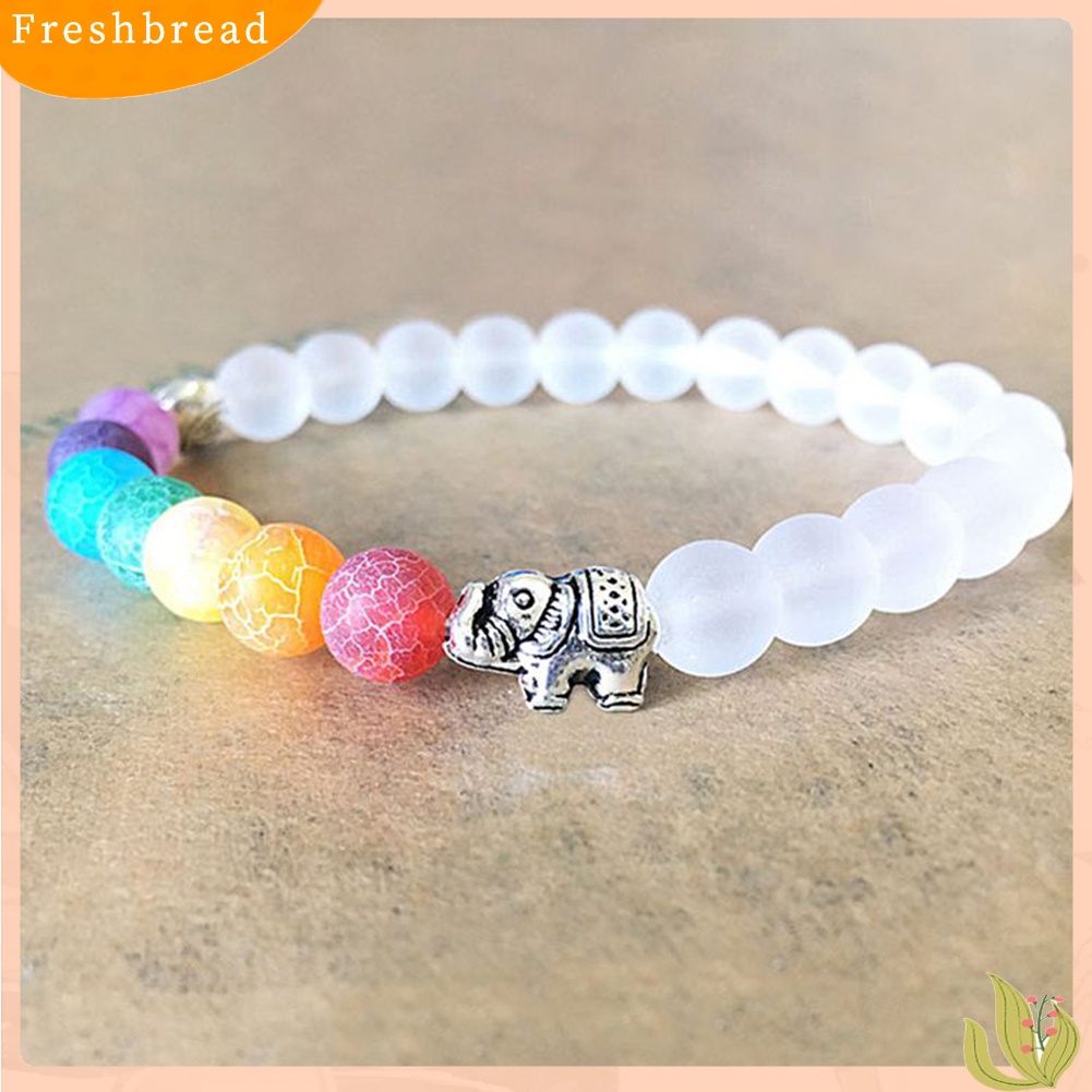 &lt; Freshbread &gt; 7warna Pesona Gerinda Matte Beads Gajah Gelang Yoga Energi Bangle Perhiasan