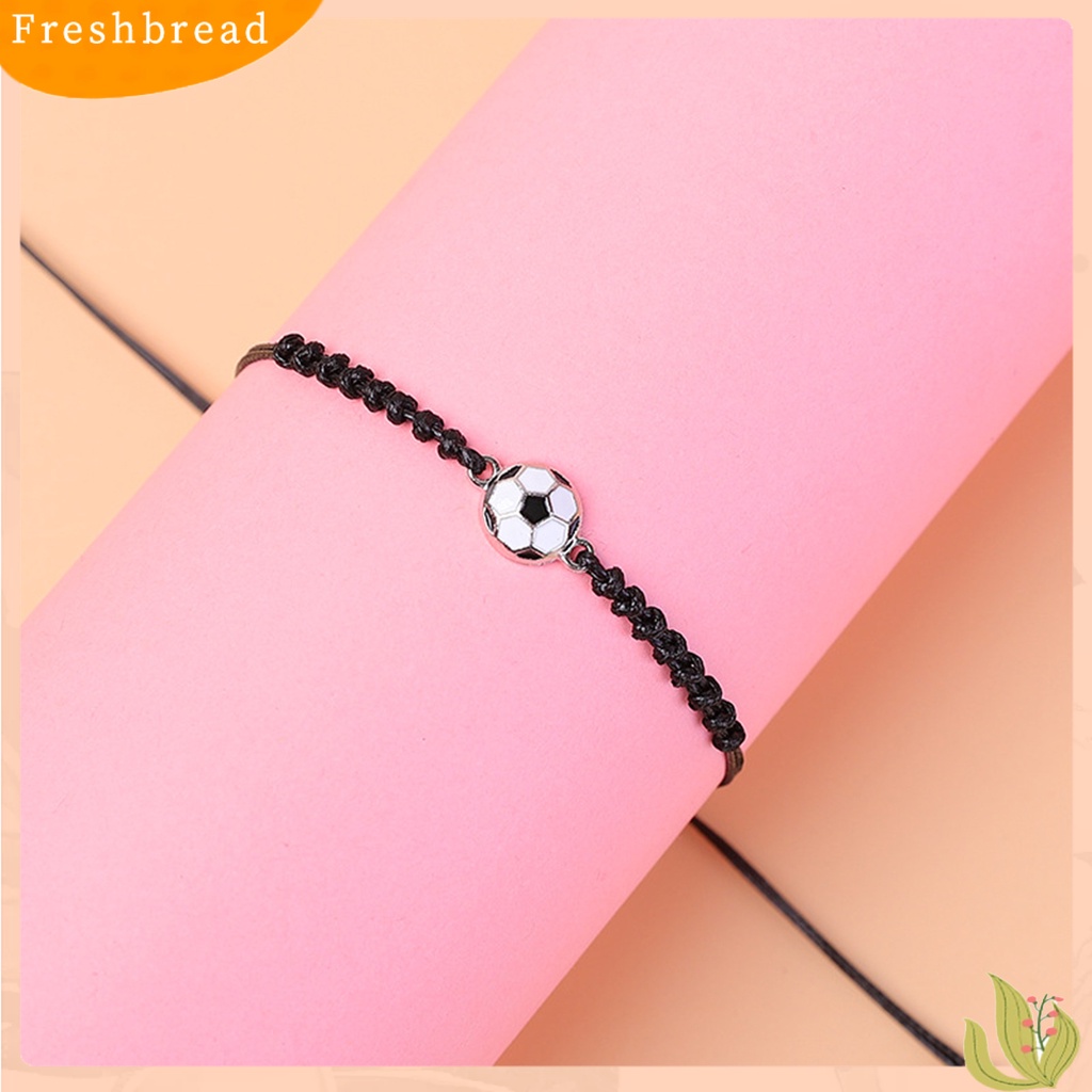 &lt; Freshbread &gt; Gelang Persahabatan Sepak Bola Dikepang Keren Adjustable Bola Gelang Perhiasan Hadiah