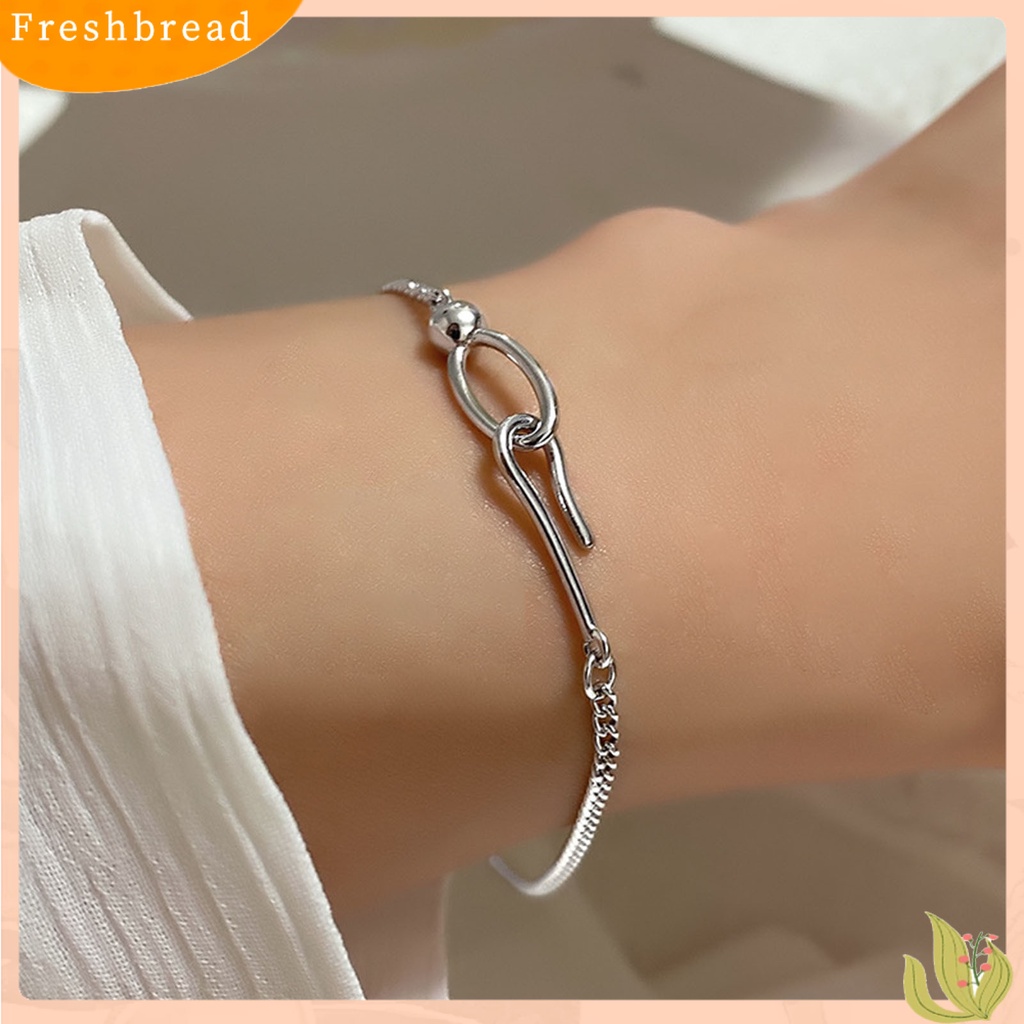 &lt; Freshbread &gt; Wanita Gelang Tidak Teratur Gaya Sederhana Anti Hilang Menarik Semua Pertandingan Dekorasi Hadiah Cincin Geometris Gesper Rantai Gelang Fashion Perhiasan Untuk Pacaran