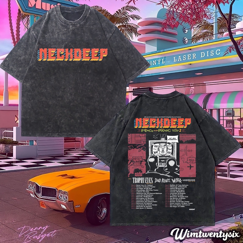KAOS OVERSIZE NECKDEEP WORLD TOUR VINTAGE TEE