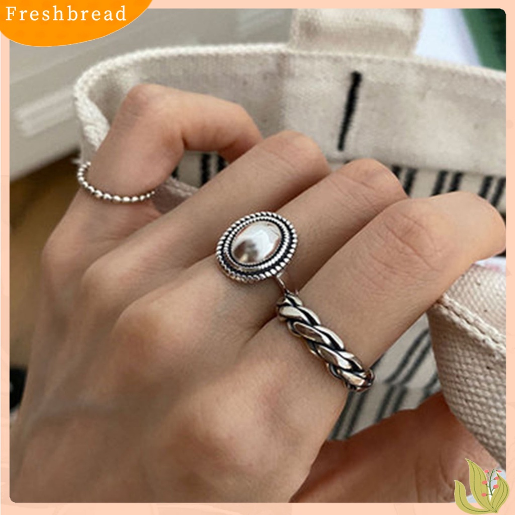 &lt; Freshbread &gt; Adjustable Indah Pernikahan Band Tahan Aus Antik Memutar Pembukaan Cincin Pesona Perhiasan