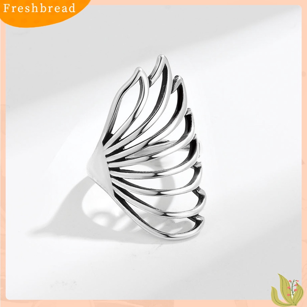 &lt; Freshbread &gt; Hip-hop Berlebihan Tembaga Wanita Cincin Berongga Kupu-Kupu Pembukaan Jari Cincin Perhiasan Aksesoris