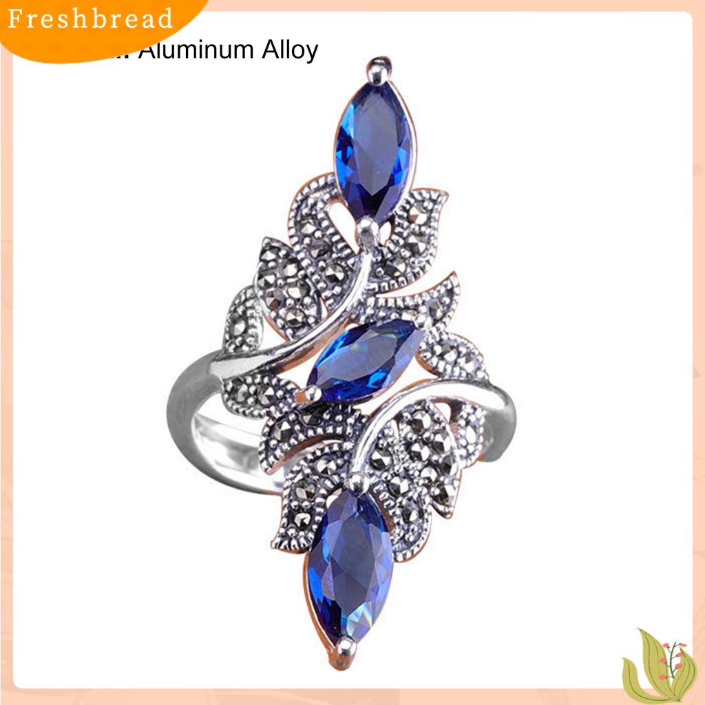 &lt; Freshbread &gt; Cincin Jari Pengerjaan Halus Perhiasan Permata Imitasi Wanita Cantik Berlian Imitasi Fidget Ring Untuk Perjamuan