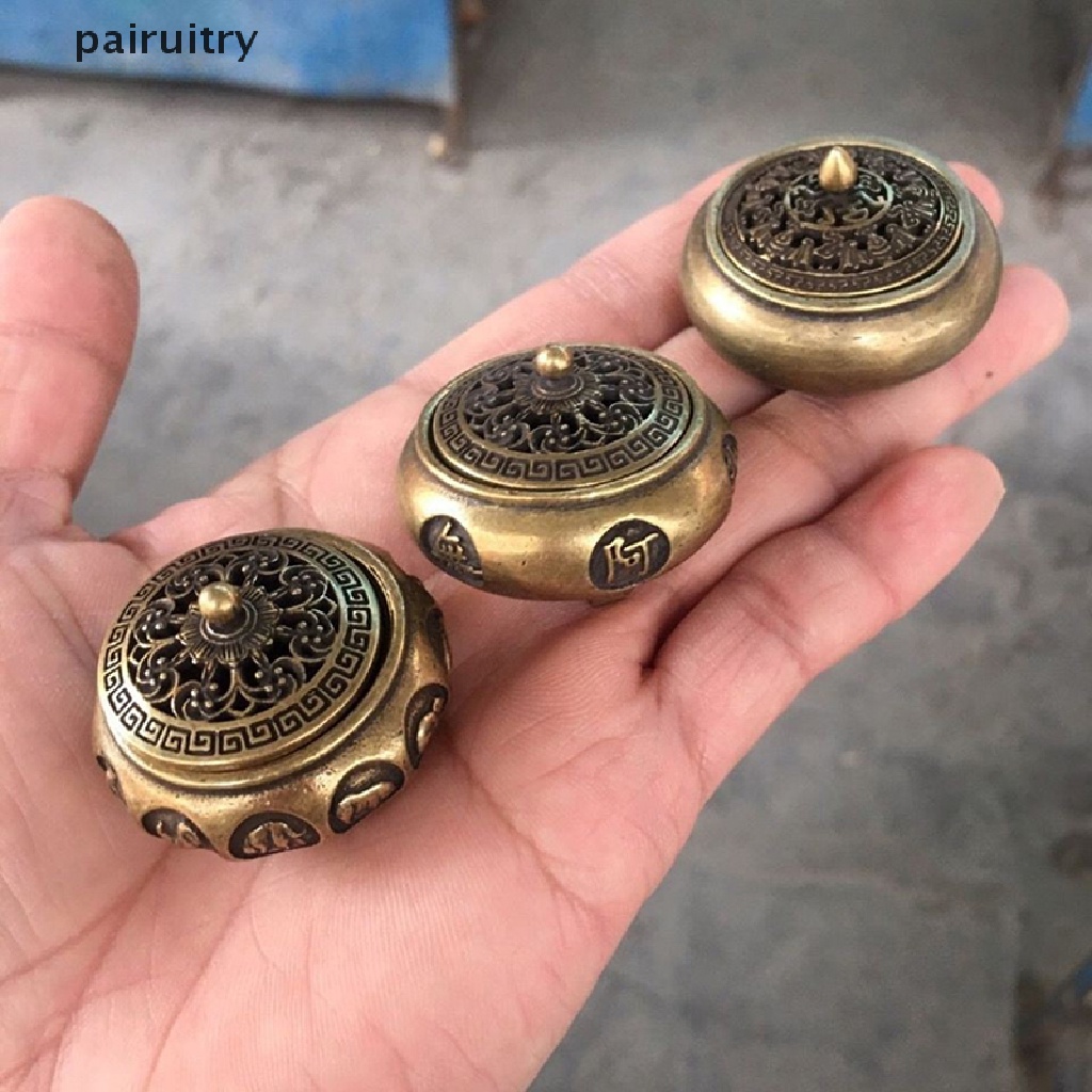 Prt Retro Incense Burner Dua Belas Zodiak Signs Burner Kuningan Tempat Dupa Dengan Penutup PRT