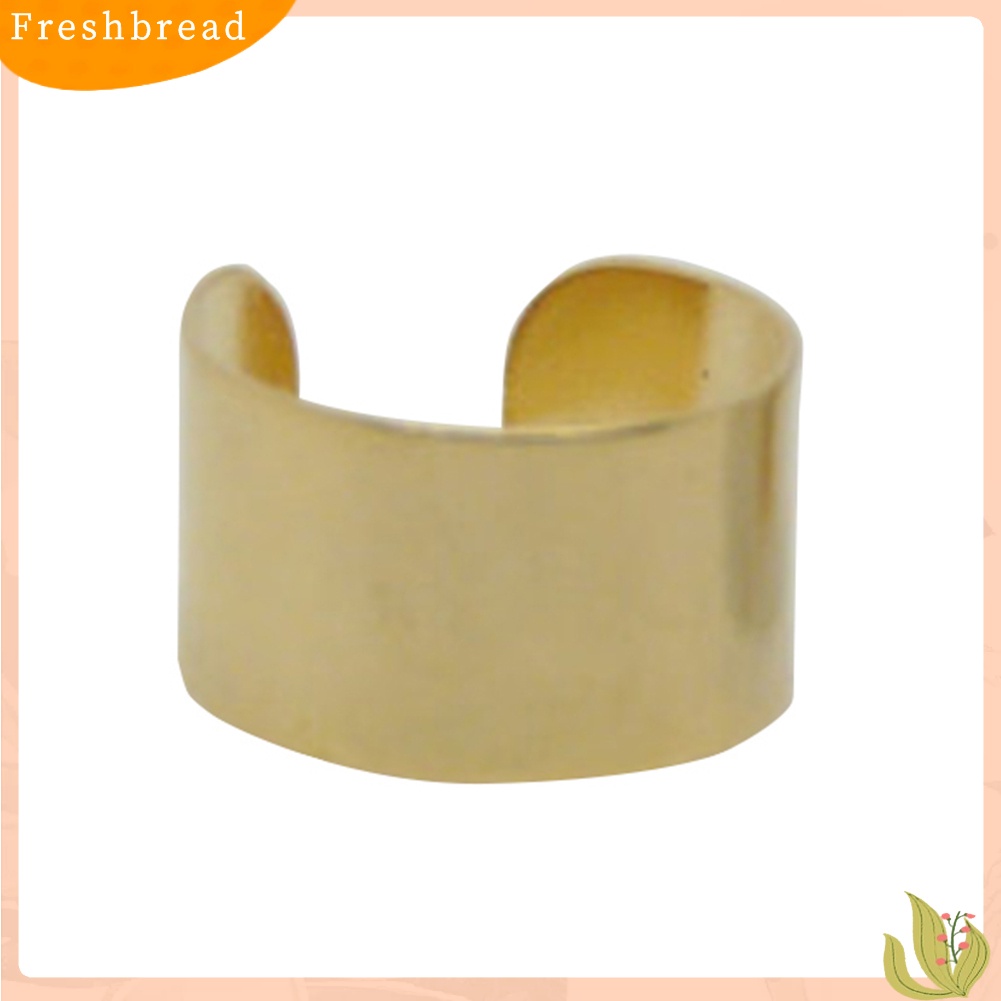 &lt; Freshbread &gt; 1pasang Sederhana Manset Telinga Clip-on Non Piercing Anting Wanita Punk Perhiasan Pesta