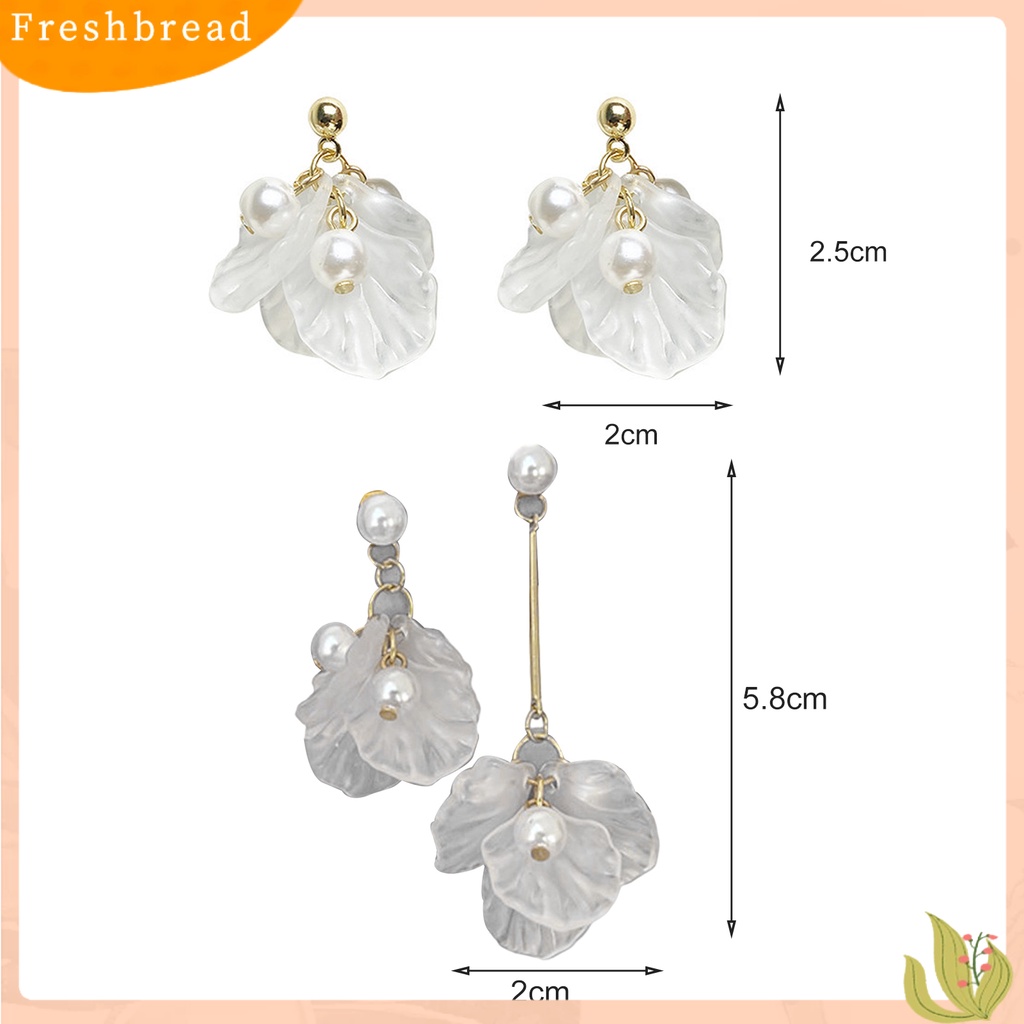 &lt; Freshbread &gt; 1pasang Anting Elegan Semua Pertandingan Pengerjaan Halus Shiny Eye-catching Dress Up Bentuk Bunga Aksesoris Fashion Canggih Untuk Kehidupan Sehari-Hari