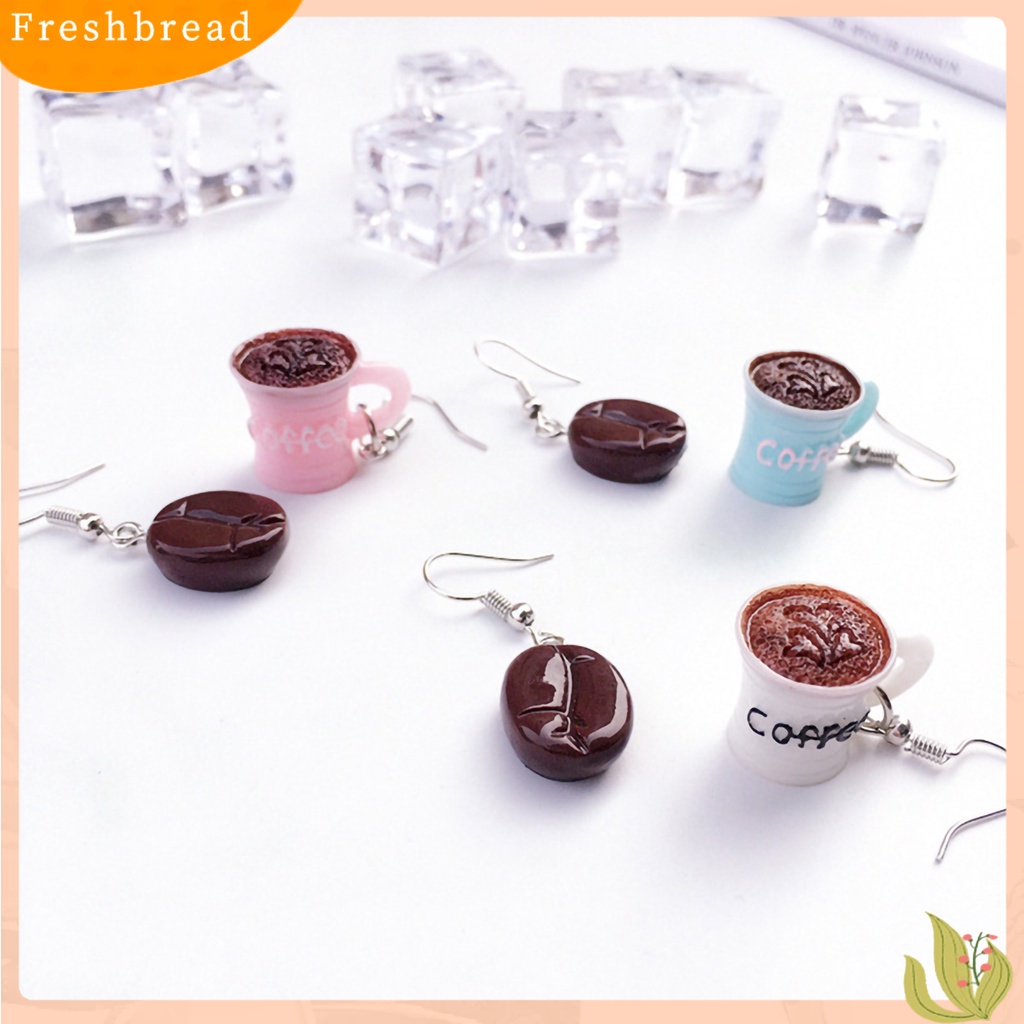 &lt; Freshbread &gt; Anting Kait Pengerjaan Halus Perhiasan Hidup Indah Resin Anting Hoop Untuk Kehidupan Sehari-Hari