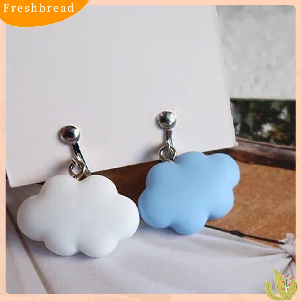 &lt; Freshbread &gt; Anting Menjuntai Bentuk Awan Lucu Kait Telinga Aksesori Perhiasan Cuaca Untuk Anak Perempuan