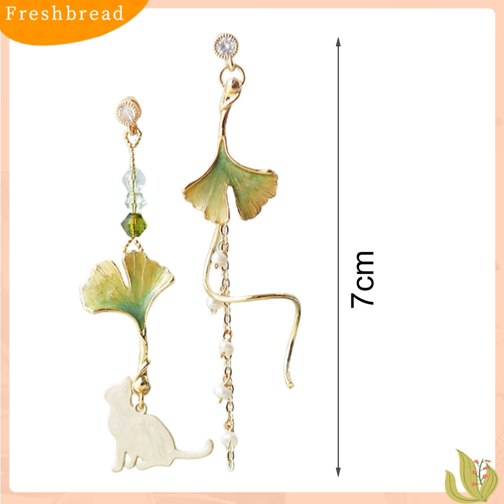 &lt; Freshbread &gt; 1pasang Drop Earrings Cherry Rhinestones Perhiasan Rumbai Panjang Bunga Menjuntai Anting Hadiah Ulang Tahun