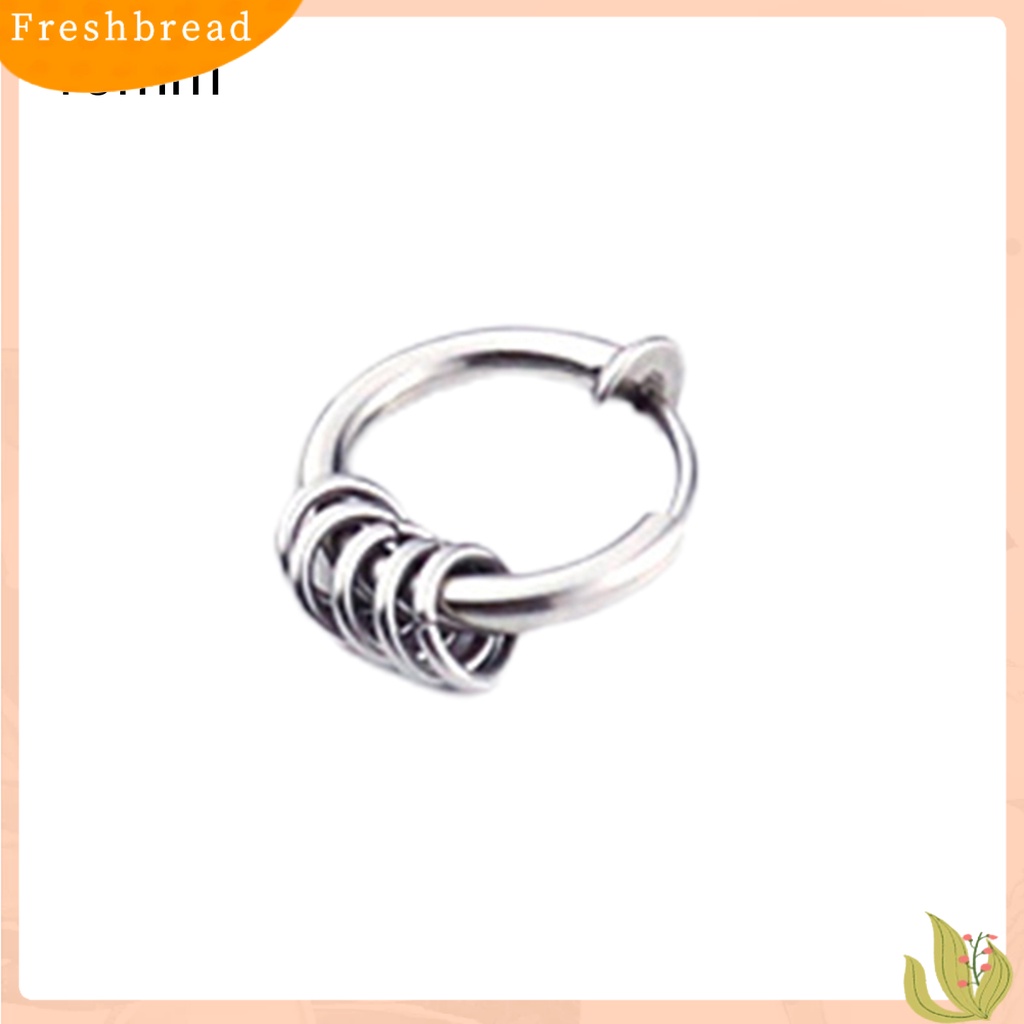 &lt; Freshbread &gt; 1Pc Unisex Keren Anting Bulat Non Tindik Telinga Hoop Earring Clip Untuk Pakaian Sehari-Hari