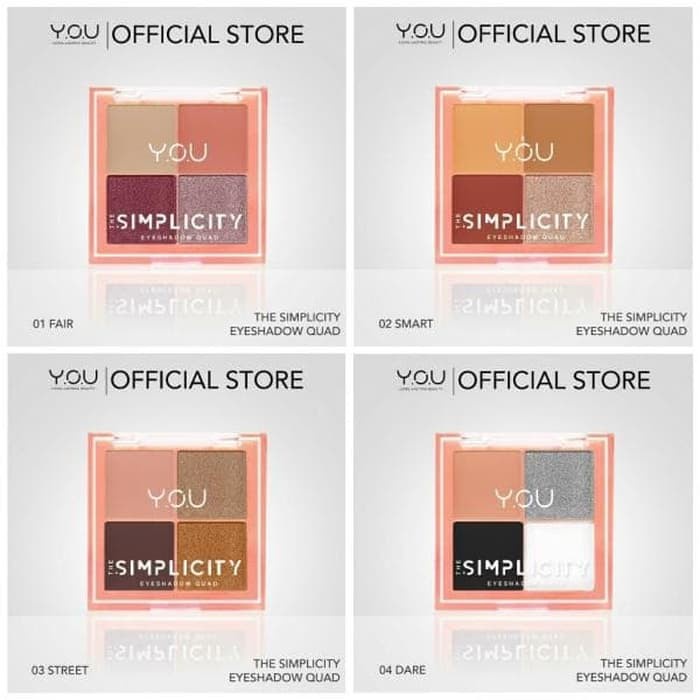 (READY &amp; ORI) Y.O.U YOU Simplicity Eyeshadow Quad Palette BPOM