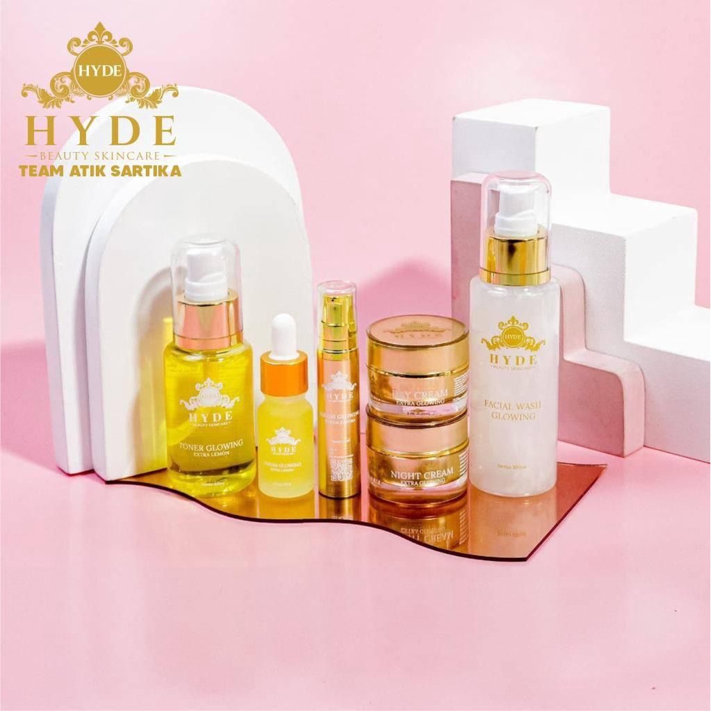 Hyde Beauty Skincare Paket Glowing Isi 4 Serum Sakura/Lemon Original Hyde Hayde Beauty Skincare Pemutih Pencerah Wajah Glowing Flek Hitam Jerawat Acne BPOM Distributor Hyde Lampung Jakarta Metro