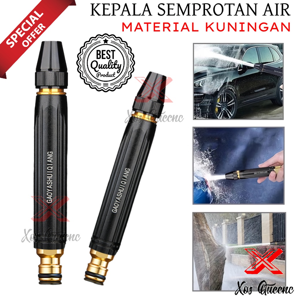 [XOQ] SEMPROTAN AIR CUCI MOTOR KUNINGAN NEW UPGRADE HOSE NOZZLE SPRAY STEAM TAMAN MOBIL WATER JET / SEMPROTAN AIR SPRAY WATER