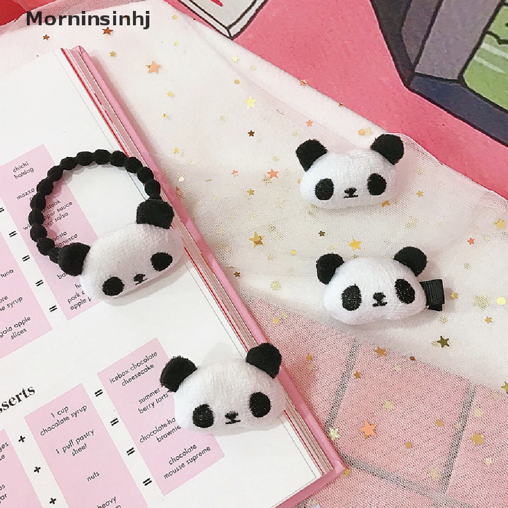 Mornin Cincin Rambut Elastis Jepit Rambut Panda Kartun Mewah Lucu Untuk Wanita Perempuan Hiasan Kepala id