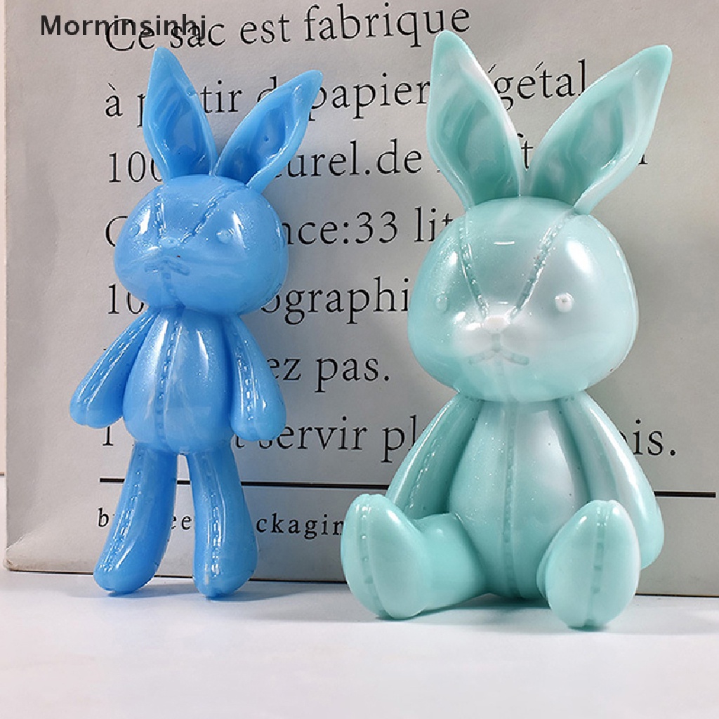 Mornin DIY Epoxy Resin Cetakan Stitch Kelinci Gantungan Kunci Silicone Mold Bunny Pendant Cetakan Untuk Kerajinan Tangan DIY Perhiasan Pesona Cetakan id