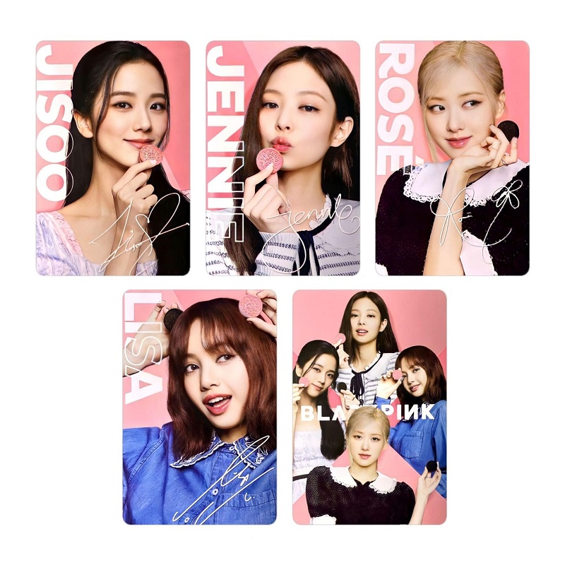 7pcs/set Kpop Blackpink Postcards Venom JENNIE Lomo Kartu LISA Rose Jisoo Album Kartu Perempuan Untuk Aksesoris Fans Blackpink