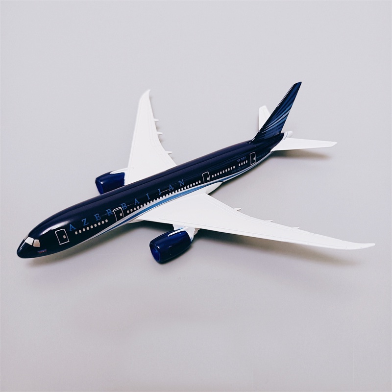 Azal Azerbaijan Airlines Boeing 787model Pesawat B787 Diecast Metal Passenger Plane Mainan Pesawat