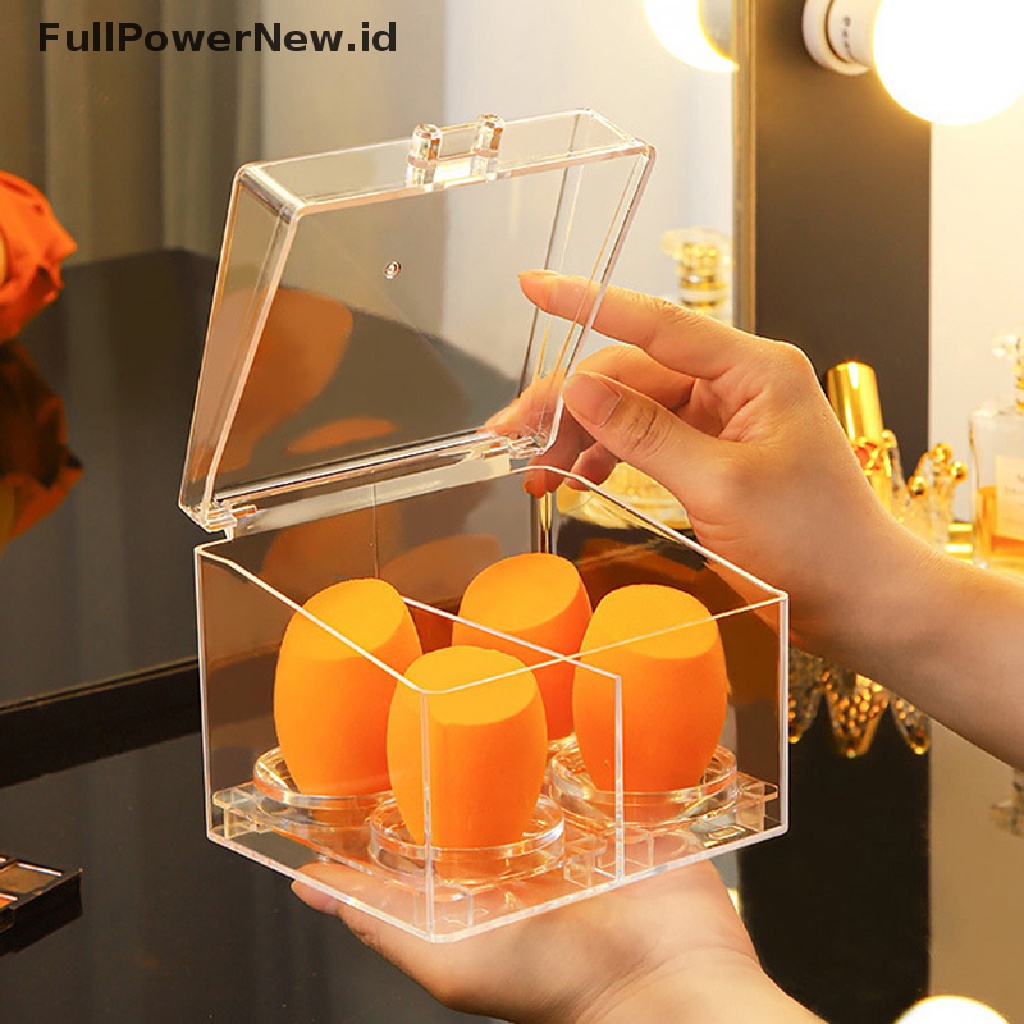 Power Acrylic Makeup Brush Holder Organizer Tempat Kosmetik Wadah Penyimpanan Bibir ID