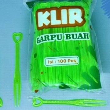 Garpu Buah Cake Kue Puding / Garpu KLIR Tebal - Warna Warni - BIRU TOSCA, GARPU KUE KLIR
