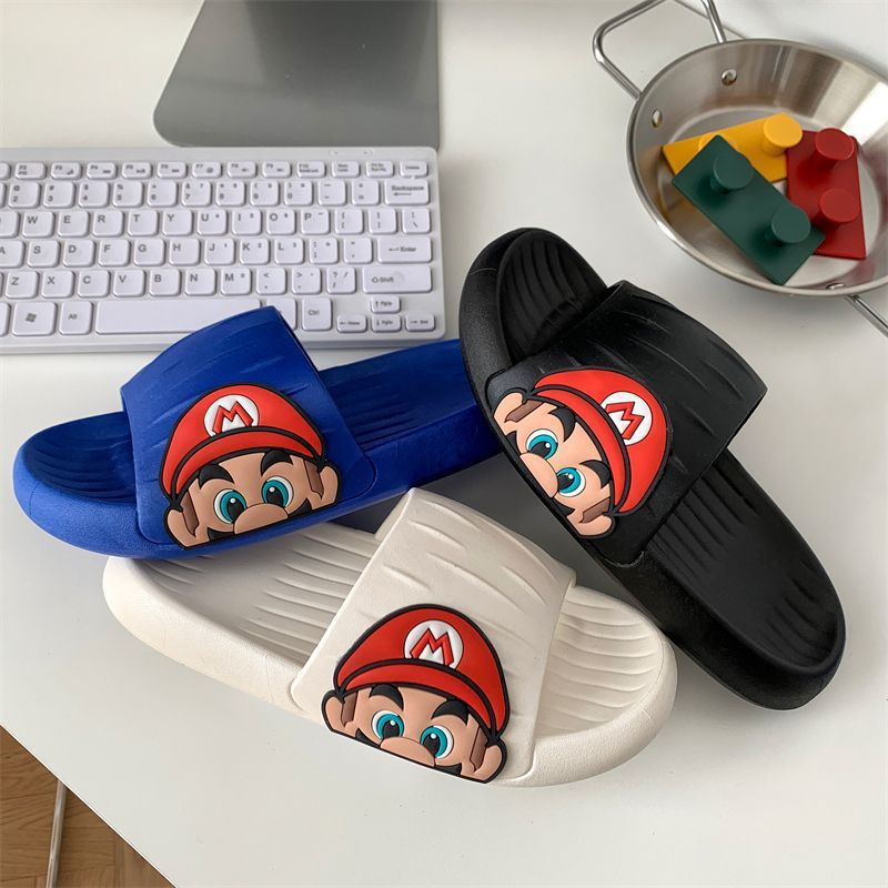 SANDAL SLOP JELLY WANITA KARAKTER LOTSO KWAS ANTI SLIP KARET Sandal SLIPPER 2022 KOREA ELASTIA SUPER MARIO BROSS Slipper Strap Comfy Tebal Empuk Enak Anti Slip