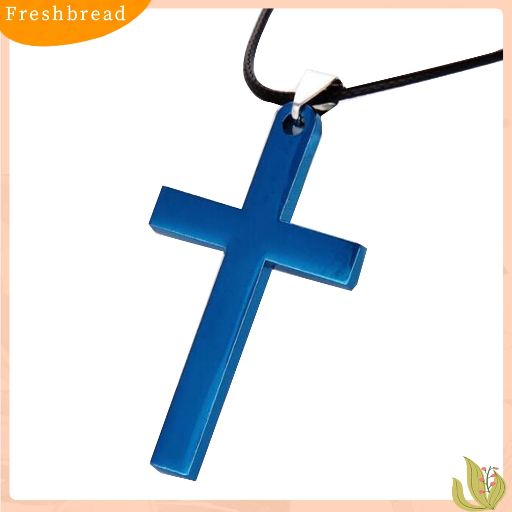 {In Stock} Fashion Pria Sederhana Liontin Salib Paduan Kalung Rantai Perhiasan Hadiah Hari Natal