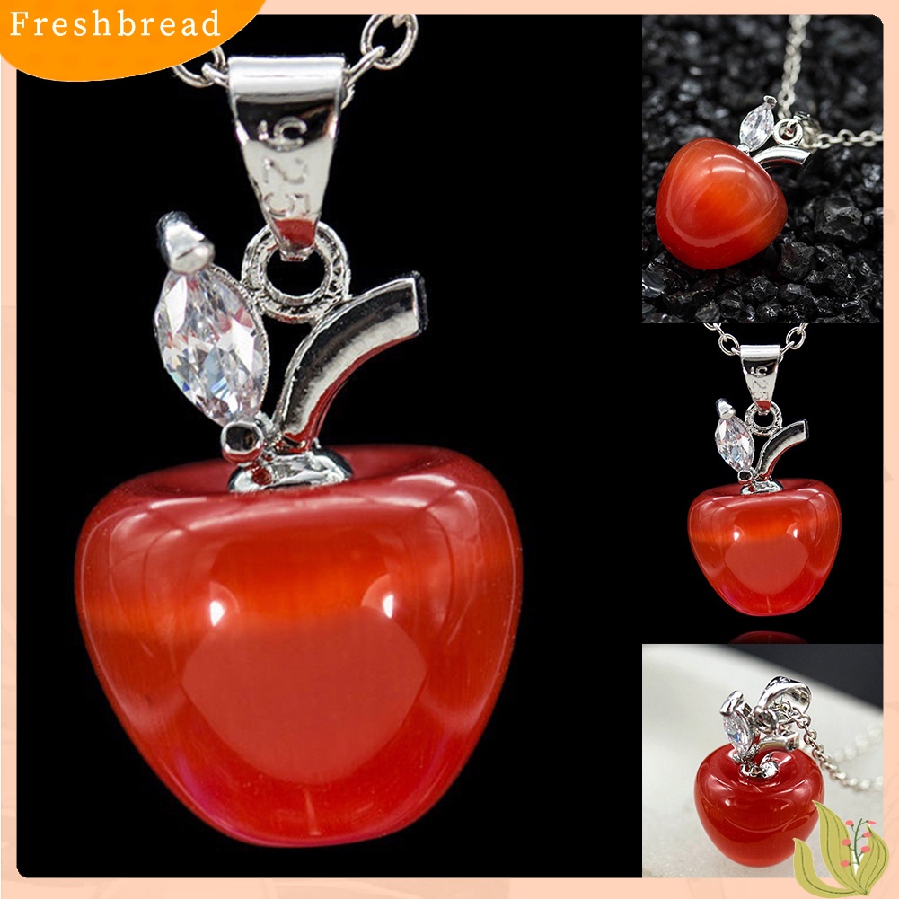 {In Stock} Liontin Charm Bentuk Apel Merah Opal Fashion Wanita Untuk Dekorasi Kalung Anting