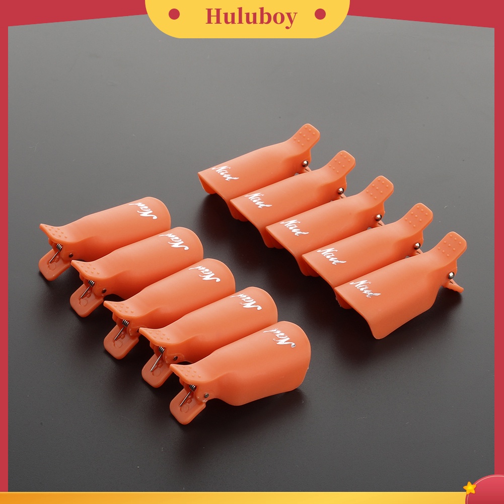 {In Stock} 10Pcs Topi Nail Art Tahan Abrasi Pengerjaan Indah Kuku Portabel Nail Art Rendam Off Klip Cap Untuk Manicure
